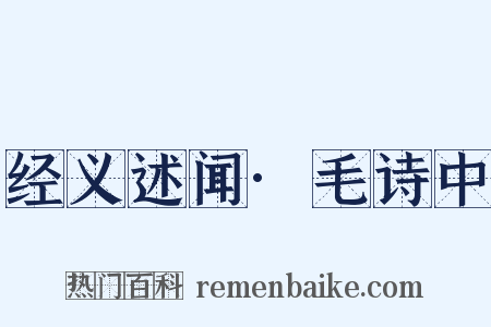 经义述闻·毛诗中是什么意思的图片